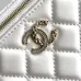 Chanel 21A Pink Small Vanity With Chain Top Handle Logo #B50830