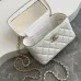 Chanel 21A Pink Small Vanity With Chain Top Handle Logo #B50830