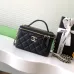 Chanel 21A Pink Small Vanity With Chain Top Handle Logo #B50830
