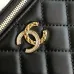 Chanel 21A Pink Small Vanity With Chain Top Handle Logo #B50830