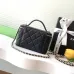 Chanel 21A Pink Small Vanity With Chain Top Handle Logo #B50830