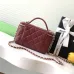 Chanel 21A Pink Small Vanity With Chain Top Handle Logo #B50830