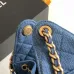 Chanel AS5293 Denim Quilted Hobo Bag with Chain Strap Size 30-26-14 #B62890