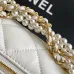 Chanel AS5898 Quilted Hobo Bag with Pearl Chain Strap Size 13-23.5-7.5 #B62889