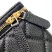 Chanel Quilted Caviar Leather Mini Vanity Bag With Gold Chain Strap And CC Logo size:9×17×8cm #B54336