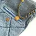 Chanel Women's Denim Shoulder Bag - Quilted Design, Gold-Tone CC Logo & Chain Strap, Stylish Denim Flap Bag with Functional Pockets for Luxury Fashion #B56717
