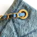 Chanel Women's Denim Shoulder Bag - Quilted Design, Gold-Tone CC Logo & Chain Strap, Stylish Denim Flap Bag with Functional Pockets for Luxury Fashion #B56717
