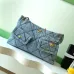 Chanel Women's Denim Shoulder Bag - Quilted Design, Gold-Tone CC Logo & Chain Strap, Stylish Denim Flap Bag with Functional Pockets for Luxury Fashion #B56717