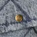 Chanel Women's Denim Tote Bag - Quilted Design, Light Blue Denim Fabric, Gold-Tone CC Logo & Chain Strap with Lock Detail, Spacious Luxury Handbag with Functional Pockets #B56722 Chanel Women's Denim Tote Bag - Quilted Design, Light Blue Denim Fabric, Gold-Tone CC Logo & Chain Strap with Lock Detail, Spacious Luxury Handbag with Functional Pockets #B56722