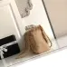 Chanel Women's Evening Bag - Beige Textured Fabric with Fringe Details, Gold-Tone CC Logo & Chain Strap, Luxury Clutch for Elegant Occasions #B56718
