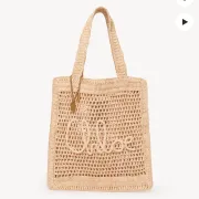  Chloé Summer Banana Raffia Tote Bag #B54117
