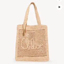  Chloé Summer Banana Raffia Tote Bag #B54117