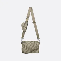 DIOR CHRISTIAN DIOR Oblique Saddle Triple Pouch  size:23×17×4cm #B54055