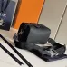 Dior Black Leather Crossbody Messenger Saddle Bag Lingot  size:22×10×12cm #B54057