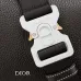 Dior Black Leather Crossbody Messenger Saddle Bag Lingot  size:22×10×12cm #B54057