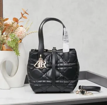 Dior Black Quilted Leather Tote Bag #B45635