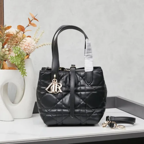 Dior Black Quilted Leather Tote Bag #B45635