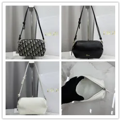 Dior Bow Lambskin Clutch S3900 White 20x11x8cm #B62928