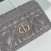Dior Caro Glycine Wallet S4206 Grey 11x2.5x7.5cm #B62927