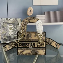 Dior Handbags Lady D-Lite CHRISTIAN DIOR PARIS size:17×15×7cm #B53653