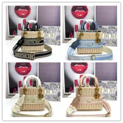 Dior Handbags Wicker Book Tote size:24×20×11cm #B53655