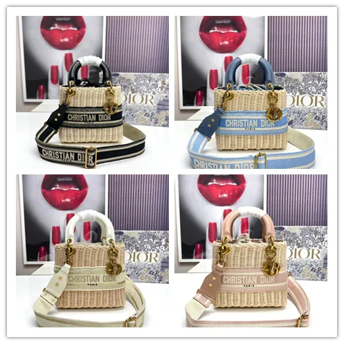 Dior Handbags Wicker Book Tote size:24×20×11cm #B53655