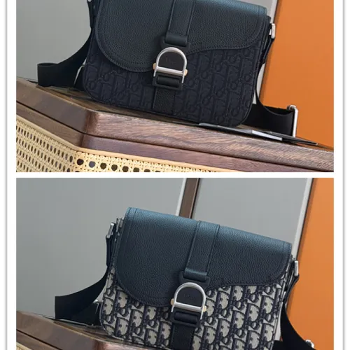 Dior Heritage Oblique Canvas & Leather Messenger Bag 23×17.5×6cm #B65013