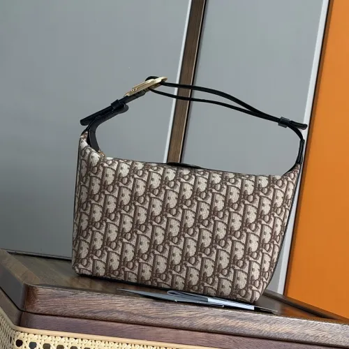 Dior Jett Vintage Oblique Jacquard Shoulder Bag Gold CD Buckle Mini Underarm Handbag #B65972