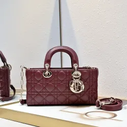 Dior Lady D-Joy Handbag Wine #B57277 Dior Lady D-Joy Handbag Wine #B57277