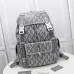 Dior Men's Diamond Jacquard Heather Road jung haein Backpack Large Grey size:43×51×20cm #B54050
