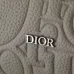 Dior Men's Grey Embossed Leather Backpack with Signature Hardware - Luxury Fashion for Urban & Travel Essentials A205 #B57298