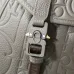Dior Men's Grey Embossed Leather Backpack with Signature Hardware - Luxury Fashion for Urban & Travel Essentials A205 #B57298