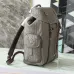 Dior Men's Grey Embossed Leather Backpack with Signature Hardware - Luxury Fashion for Urban & Travel Essentials A205 #B57298
