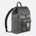 Dior Men's Grey Oblique Canvas & Grained Leather Backpack - Stylish Luxury for Daily & Travel Use H870 #B57297