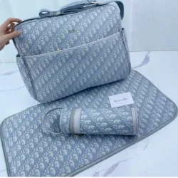 Luxury DIOR Diaper Bag Set Bag  Pouch   Changing Mat #B62718