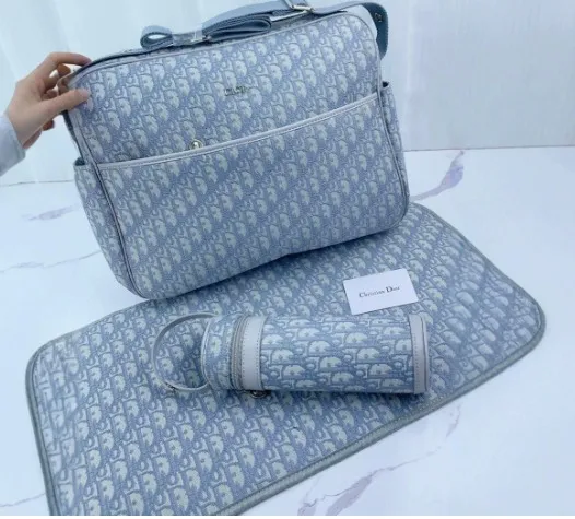Luxury DIOR Diaper Bag Set Bag  Pouch   Changing Mat #B62718