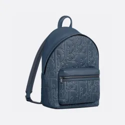 Rider 2.0 Zipped Backpack Navy Blue Dior Gravity Outline size:32×43×19cm #B53787