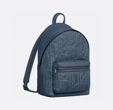 Rider 2.0 Zipped Backpack Navy Blue Dior Gravity Outline size:32×43×19cm #B53787