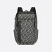 Rider Soft Zipped Backpack Dior Oblique Jacquard and Blue Grained Calfskin size:32×46×7cm #B54012