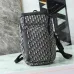 Rider Soft Zipped Backpack Dior Oblique Jacquard and Blue Grained Calfskin size:32×46×7cm #B54012