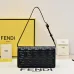 Chic Black Fendi Crossbody Bag With Embossed FF Motif And Chain Strap For Timeless Style size:21×5×11cm #B54263
