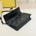 Chic Black Fendi Crossbody Bag With Embossed FF Motif And Chain Strap For Timeless Style size:21×5×11cm #B54263