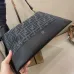 Fendi Brown And Beige FF Logo Jacquard Fabric Shoulder Bag With Leather Trims size:34×22 #B54259