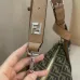 Fendi Brown And Beige FF Logo Jacquard Fabric Shoulder Bag With Leather Trims size:34×22 #B54259