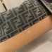 Fendi Brown And Beige FF Logo Jacquard Fabric Shoulder Bag With Leather Trims size:34×22 #B54259