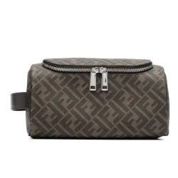 Fendi FF pattern calf leather wash bag #B39714