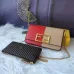 Fendi Mini handbag with flip and snap closure Pequin fabric back and flat pocket bag #999937011