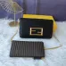 Fendi Mini handbag with flip and snap closure Pequin fabric back and flat pocket bag #999937011