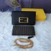 Fendi Mini handbag with flip and snap closure Pequin fabric back and flat pocket bag #999937011