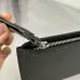 Fendi Pouch: Sleek Black Leather, Minimalist Logo, Redefining Timeless Elegance size:30×20cm #B54155